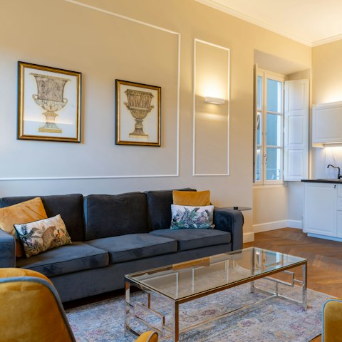 Curl up on the sofa after a long day of sightseeing