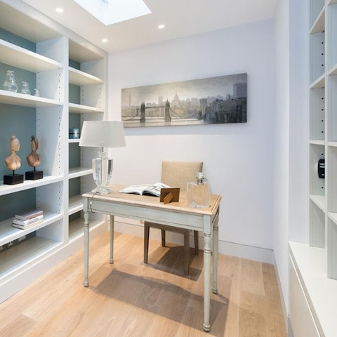 Plan your London itinerary or catch up on emails at the desk