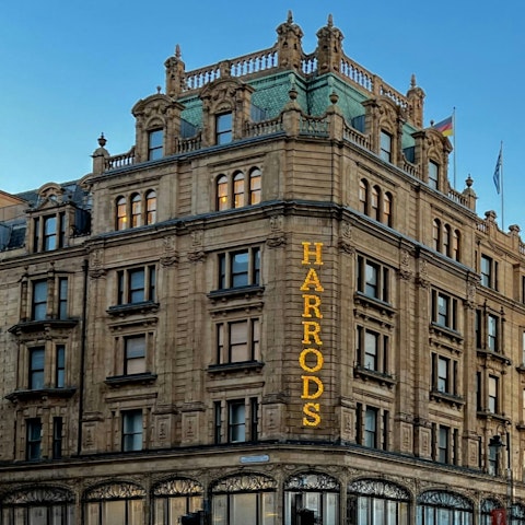 Set off for a shopping spree in Harrods, it's only a nine-minute walk away