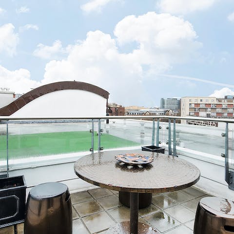 Sip your morning coffee on the rooftop terrace