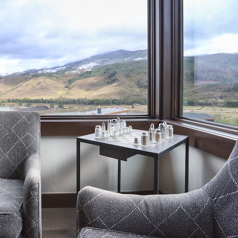 Take in the panoramic views through the floor to ceiling windows