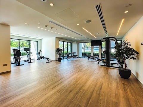 Squeeze in a workout in the on-site gym