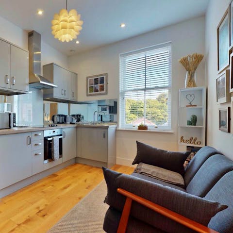 Cook up a storm in your well-equipped kitchen