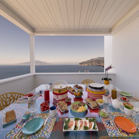 Start your morning with breakfast and a view