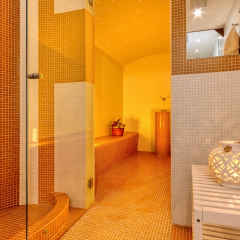 Relax in the home spa area after a busy day exploring the Italian coast