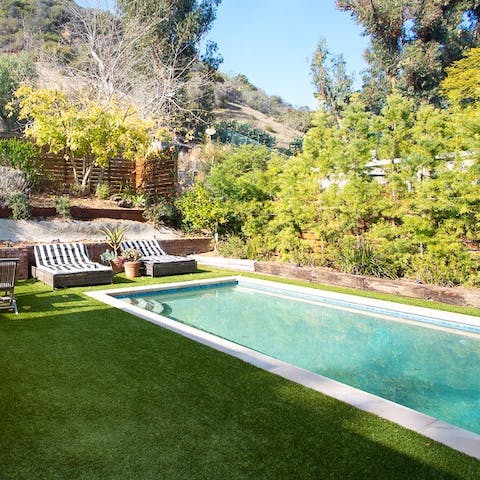 Cool off in the private lap pool