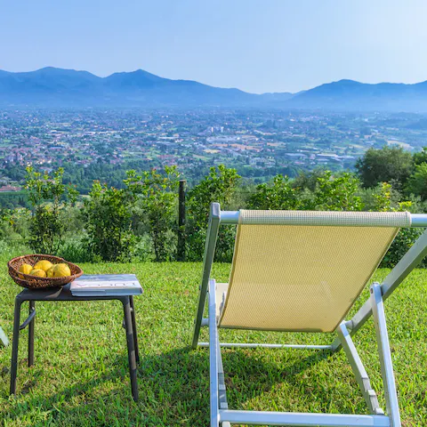 Dive into a good book, a great wine, or both looking out over the landscape