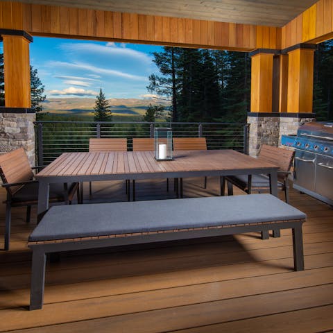 Serve up hearty barbecue banquets at the terrace dining area