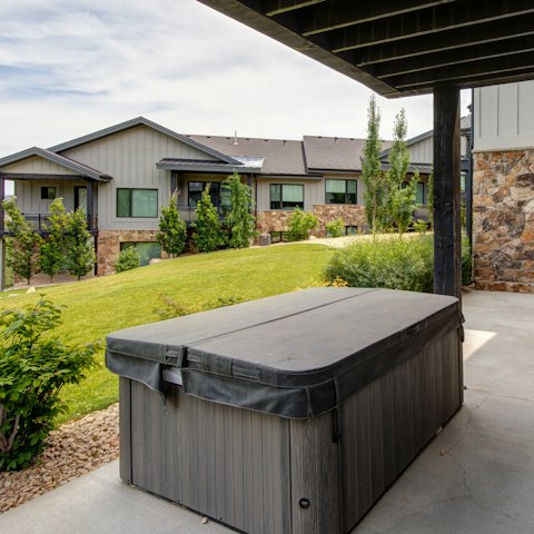 Relax in the hot tub after a day on the slopes