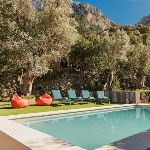 Cool off with a swim in the private pool