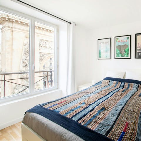 Enjoy the views over the Porte Saint-Denis area