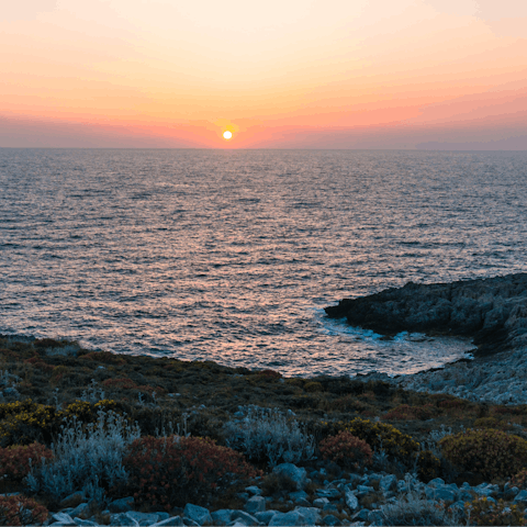Explore the beautiful beaches of Mani – the nearest is a short drive away