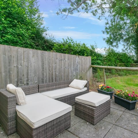 Breathe in the fresh air and enjoy your morning coffee in the outdoor seating area