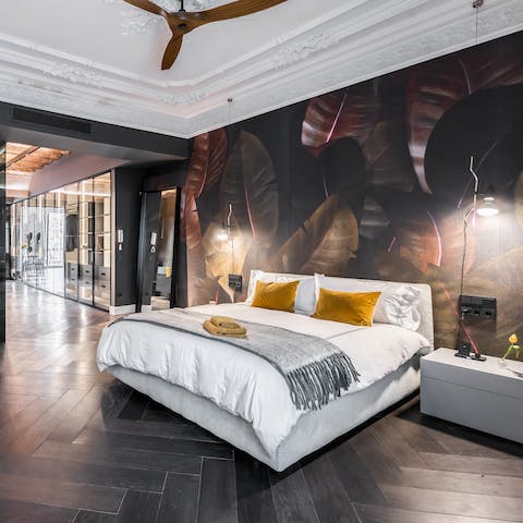 Get a good night's rest in one of the luxurious bedrooms and get ready to explore Barcelona