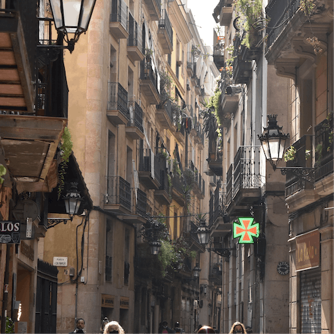Enjoy staying in the heart of the medieval El Born area