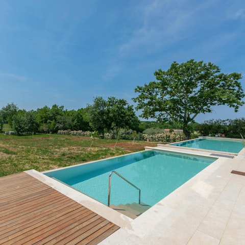 Cool off with a quick dip in the private pool
