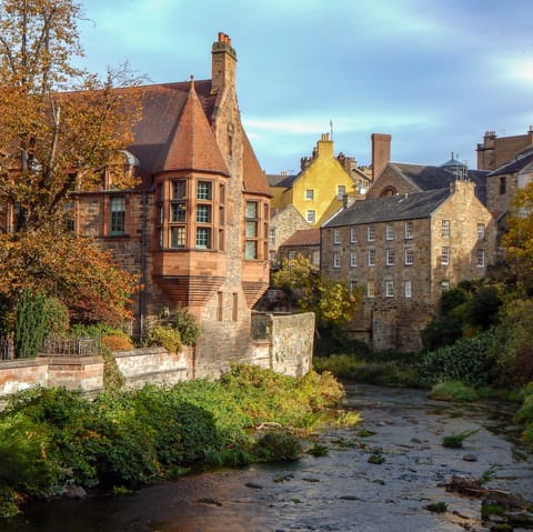 Stay just a ten-minute walk away from the charming Dean Village in Edinburgh