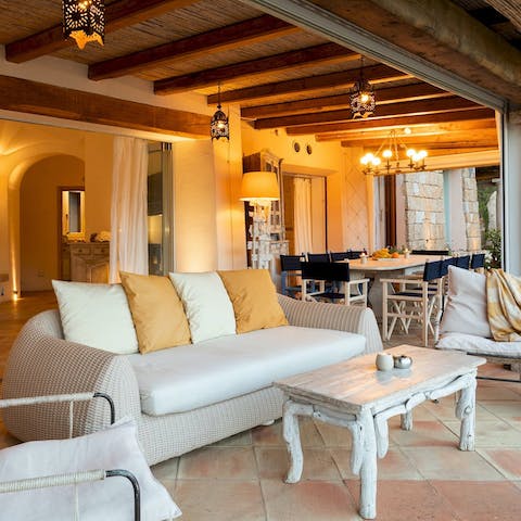 End the day with a round of drinks and snacks on the terrace