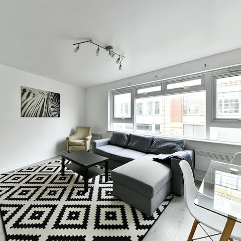 Sprawl out on the sofa bed after a long day