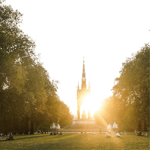 Enjoy a picnic in Hyde Park, a short walk away