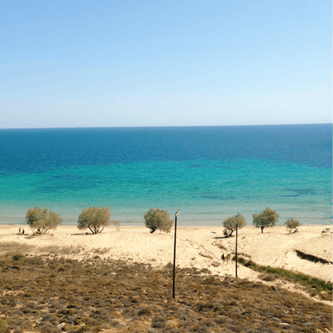 Spend a day on the sand at Lia Beach – it's just 750m away