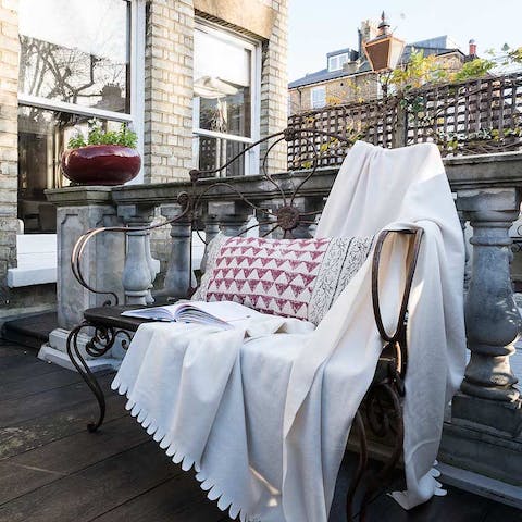 A spot to read on the Terrace