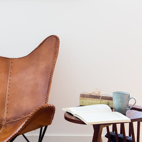 Sip your morning coffee in the comfy butterfly chair