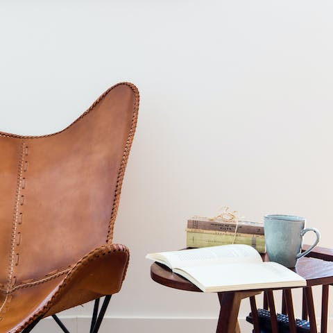 Sip your morning coffee in the comfy butterfly chair