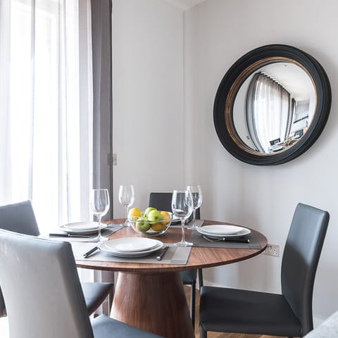 The elegant dining space