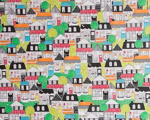 The funky wallpaper in bedroom two