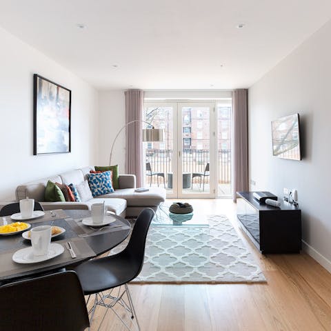 the bright living space