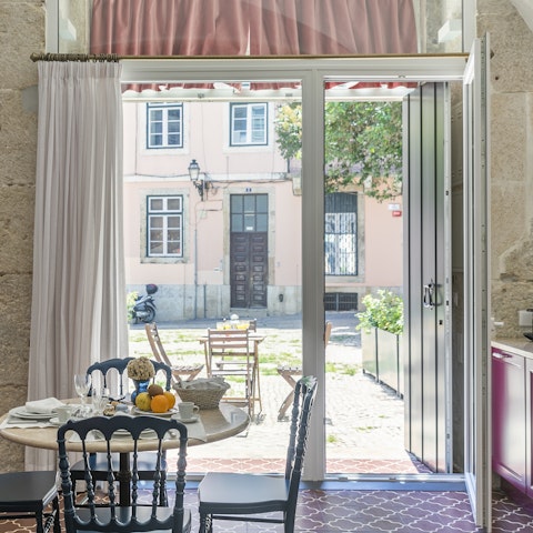 Step directly onto the square