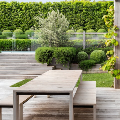 Light the barbecue and gather for sunset meals in the garden