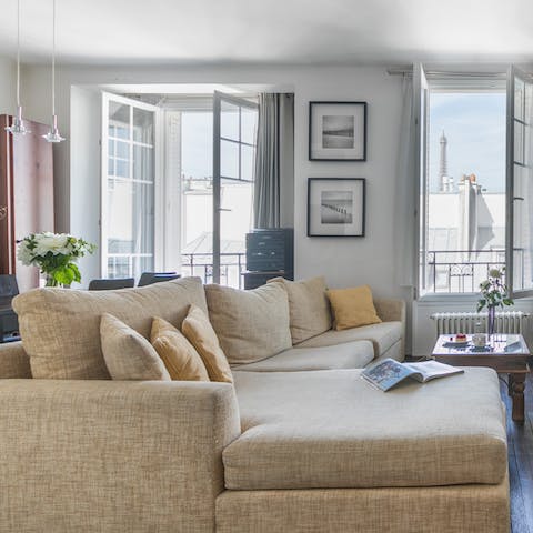 A comfy corner sofa to snuggle up on