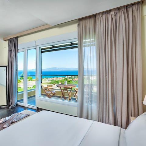 Roll out of bed and onto the patio to bask in the light morning breeze