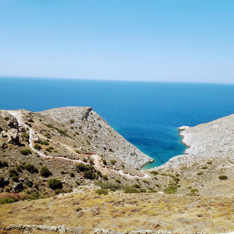Enjoy stunning views of the Aegean Sea from your villa