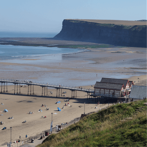 Hit the surf – Saltburn's beach is just six minutes from your door