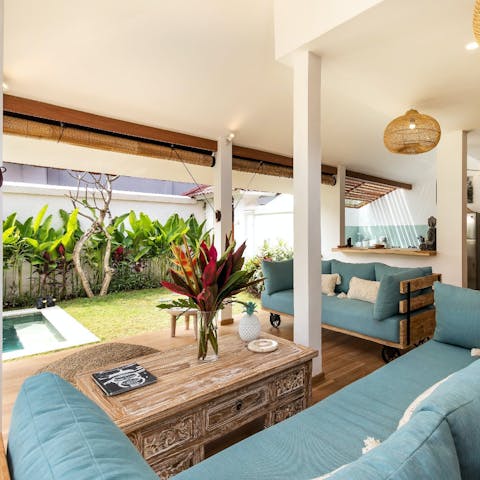 Feel like you're outside even you're inside with the traditional Balinese architecture