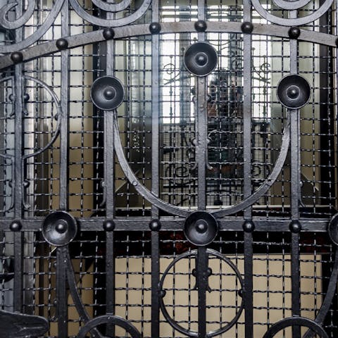 The beautiful old-fashioned lift