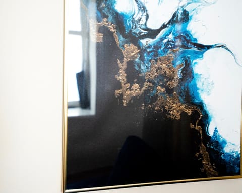 The abstract artworks