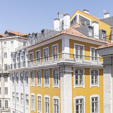 Admire the gorgeous street views from the window