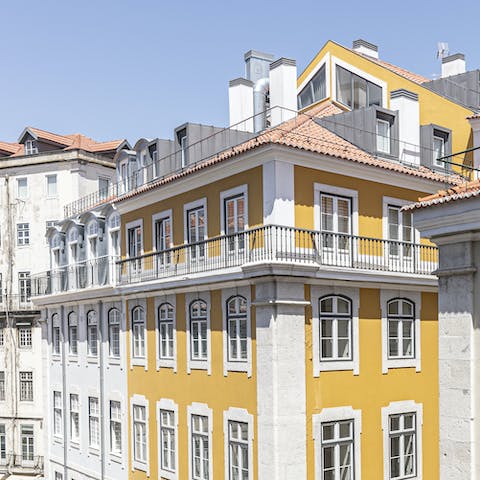 Admire the gorgeous street views from the window