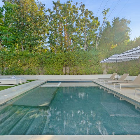 Spend the afternoon chilling by the heated pool