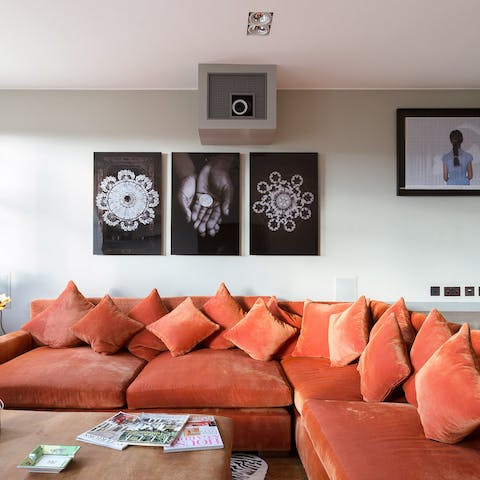 Chill out in the characterful living room after a busy day of exploring London