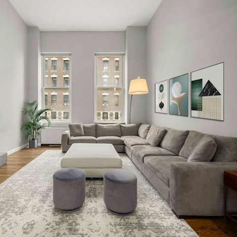 Spend cosy evenings relaxing with drinks in the living room
