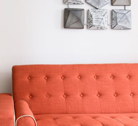 Tomato-red sofas