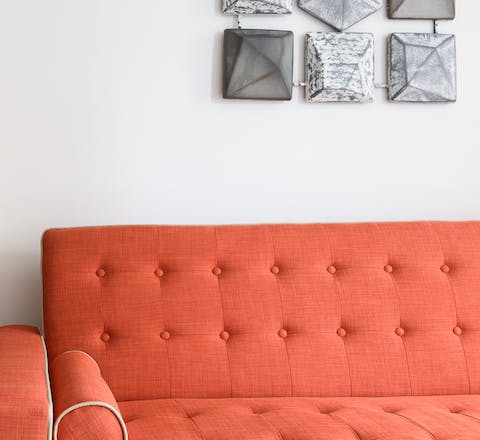 Tomato-red sofas