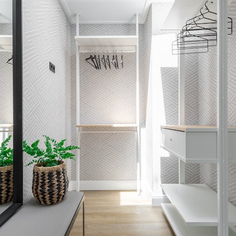 The walk-in closet