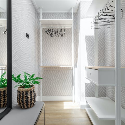 The walk-in closet