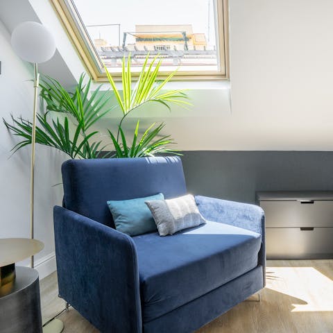The soft velvet chair
